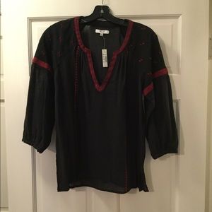 Madewell
Black Embroidered Lightstitch Blouse